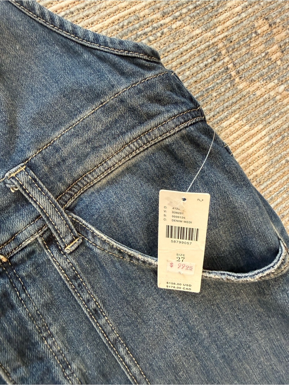 Anthropologie Faded Blue Denim Overalls with Adjustable Straps - Picture 4 of 5